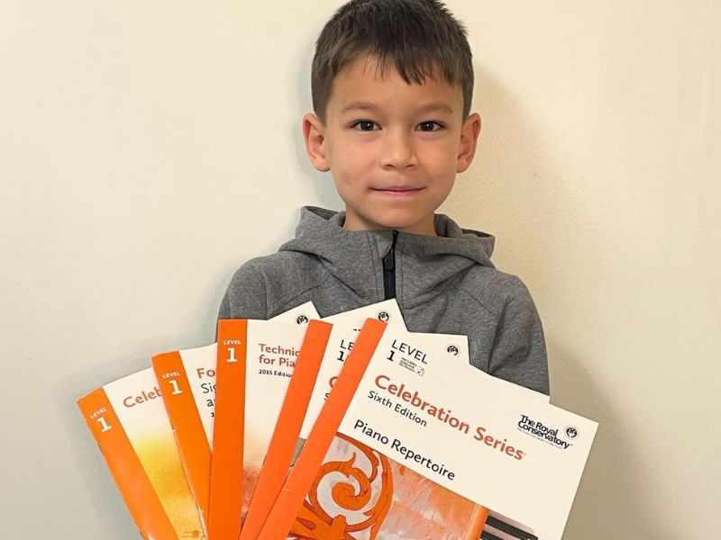 Da Capo Academy student celebrating achievement